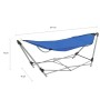 Hamaca con soporte plegable azul de vidaXL, Hamacas - Ref: Foro24-44363, Precio: 98,02 €, Descuento: %