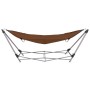 Hamaca con soporte plegable marrón de vidaXL, Hamacas - Ref: Foro24-44367, Precio: 84,94 €, Descuento: %