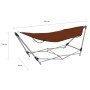 Hamaca con soporte plegable marrón de vidaXL, Hamacas - Ref: Foro24-44367, Precio: 84,94 €, Descuento: %