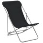 Sillas de playa plegables 2 unidades acero y tela oxford negra de vidaXL, Sillas de jardín - Ref: Foro24-44359, Precio: 65,12...