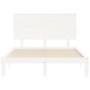 Estructura de cama con cabecero madera maciza blanco 140x190 cm de , Camas y somieres - Ref: Foro24-3193642, Precio: 158,41 €...
