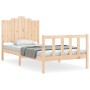 Estructura de cama con cabecero madera maciza 100x200 cm de , Camas y somieres - Ref: Foro24-3192286, Precio: 134,96 €, Descu...