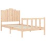 Estructura de cama con cabecero madera maciza 100x200 cm de , Camas y somieres - Ref: Foro24-3192286, Precio: 134,96 €, Descu...