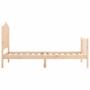 Estructura de cama con cabecero madera maciza 100x200 cm de , Camas y somieres - Ref: Foro24-3192286, Precio: 134,96 €, Descu...