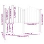 Cabecero de cama madera maciza de pino 166x4x110 cm de , Cabeceros y pies de cama - Ref: Foro24-818480, Precio: 80,01 €, Desc...