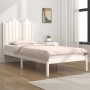 Estructura de cama madera maciza de pino blanco 100x200 cm de , Camas y somieres - Ref: Foro24-3103769, Precio: 128,41 €, Des...