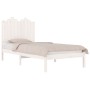 Estructura de cama madera maciza de pino blanco 100x200 cm de , Camas y somieres - Ref: Foro24-3103769, Precio: 128,41 €, Des...