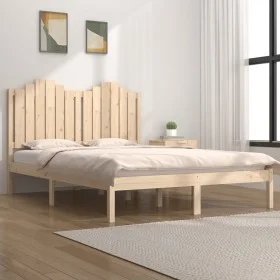 Solid pine wood bed frame 160x200 cm by , Beds and slatted bases - Ref: Foro24-3103788, Price: 155,57 €, Discount: %