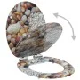 Toilet seat MDF soft close lid stone design by vidaXL, Toilet and bidet seats - Ref: Foro24-143935, Price: 56,39 €, Discount: %