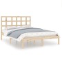 Estructura de cama de matrimonio madera maciza 135x190 cm de , Camas y somieres - Ref: Foro24-3105445, Precio: 134,84 €, Desc...
