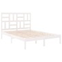 Estructura de cama madera maciza blanca King Size 150x200 cm de , Camas y somieres - Ref: Foro24-3105956, Precio: 138,22 €, D...