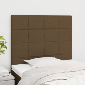 Cabeceros 2 unidades de tela marrón oscuro 80x5x78/88 cm de , Cabeceros y pies de cama - Ref: Foro24-3116309, Precio: 53,86 €...