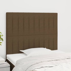 Cabeceros 2 unidades de tela marrón oscuro 90x5x78/88 cm de , Cabeceros y pies de cama - Ref: Foro24-3116555, Precio: 58,20 €...