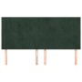 Cabeceros 4 unidades de terciopelo verde oscuro 100x5x78/88 cm de , Cabeceros y pies de cama - Ref: Foro24-3116639, Precio: 1...