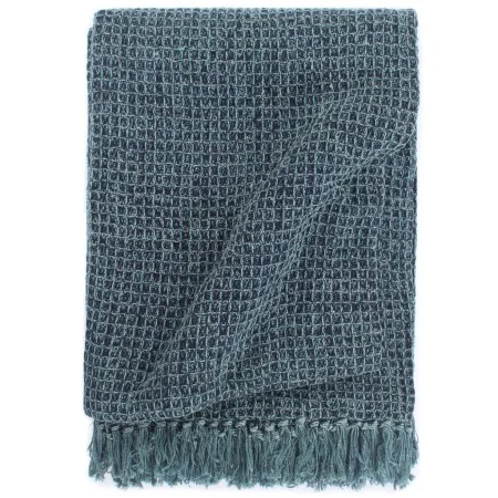 Manta de algodón añil 125x150 cm de vidaXL, Mantas - Ref: Foro24-133752, Precio: 23,64 €, Descuento: %