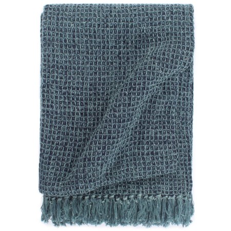 Manta de algodón añil 125x150 cm de vidaXL, Mantas - Ref: Foro24-133752, Precio: 23,93 €, Descuento: %