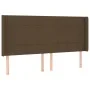 Headboard with dark brown fabric ears 163x16x118/128 cm by , Headboards and footboards - Ref: Foro24-3119589, Price: 119,41 €...
