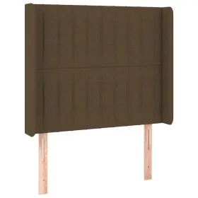 Kopfteil mit dunkelbraunen Stoffohren 83x16x118/128 cm von , Kopf- und Fußteile - Ref: Foro24-3119795, Preis: 63,25 €, Rabatt: %