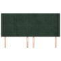 Cabecero con orejas de terciopelo verde oscuro 203x16x118/128cm de , Cabeceros y pies de cama - Ref: Foro24-3119887, Precio: ...