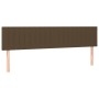 Cabecero con LED de tela marrón oscuro 200x5x78/88 cm de , Cabeceros y pies de cama - Ref: Foro24-3121875, Precio: 67,09 €, D...
