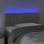 Light gray velvet headboard with LED 80x5x78/88 cm by , Headboards and footboards - Ref: Foro24-3121880, Price: 42,91 €, Disc...