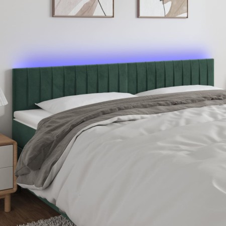 Cabecero con LED de terciopelo gris oscuro 160x5x78/88 cm de , Cabeceros y pies de cama - Ref: Foro24-3121907, Precio: 69,12 ...