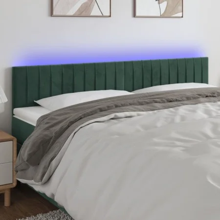 Dunkelgraues Samtkopfteil mit LED 160x5x78/88 cm von , Kopf- und Fußteile - Ref: Foro24-3121907, Preis: 66,91 €, Rabatt: %