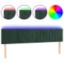 Dunkelgraues Samtkopfteil mit LED 160x5x78/88 cm von , Kopf- und Fußteile - Ref: Foro24-3121907, Preis: 66,91 €, Rabatt: %