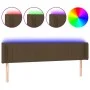 Kopfteil aus dunkelbraunem Stoff mit LED 183x16x78/88 cm von , Kopf- und Fußteile - Ref: Foro24-3123491, Preis: 68,38 €, Raba...