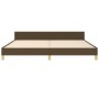 Estructura de cama con cabecero de tela marrón oscuro 200x200cm de , Camas y somieres - Ref: Foro24-3125246, Precio: 237,34 €...