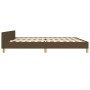 Estructura de cama con cabecero de tela marrón oscuro 200x200cm de , Camas y somieres - Ref: Foro24-3125246, Precio: 237,34 €...
