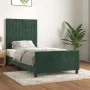 Dark green velvet bed frame with headboard 90x200 cm by , Beds and slatted bases - Ref: Foro24-3125858, Price: 144,75 €, Disc...