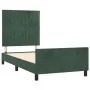 Dark green velvet bed frame with headboard 90x200 cm by , Beds and slatted bases - Ref: Foro24-3125858, Price: 144,75 €, Disc...