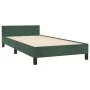 Dark green velvet bed frame with headboard 90x200 cm by , Beds and slatted bases - Ref: Foro24-3125858, Price: 144,75 €, Disc...