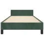 Dark green velvet bed frame with headboard 90x200 cm by , Beds and slatted bases - Ref: Foro24-3125858, Price: 144,75 €, Disc...