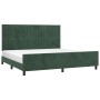 Estructura cama con cabecero terciopelo verde oscuro 200x200 cm de , Camas y somieres - Ref: Foro24-3125900, Precio: 258,17 €...
