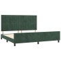 Estructura cama con cabecero terciopelo verde oscuro 200x200 cm de , Camas y somieres - Ref: Foro24-3125900, Precio: 258,17 €...