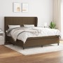 Cama box spring con colchón tela marrón oscuro 180x200 cm de , Camas y somieres - Ref: Foro24-3128144, Precio: 625,57 €, Desc...