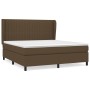 Cama box spring con colchón tela marrón oscuro 180x200 cm de , Camas y somieres - Ref: Foro24-3128144, Precio: 625,57 €, Desc...