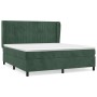 Cama box spring con colchón terciopelo verde oscuro 180x200 cm de , Camas y somieres - Ref: Foro24-3129348, Precio: 683,61 €,...