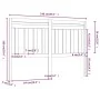 Bettkopfteil aus massivem Kiefernholz, 146 x 4 x 100 cm von , Kopf- und Fußteile - Ref: Foro24-814089, Preis: 58,94 €, Rabatt: %