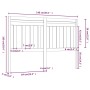 Cabecero de cama madera maciza de pino 146x4x100 cm de , Cabeceros y pies de cama - Ref: Foro24-814089, Precio: 60,15 €, Desc...