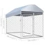 Outdoor dog kennel with roof 200x100x125 cm by vidaXL, Dog kennels and fences - Ref: Foro24-144492, Price: 165,44 €, Discount: %