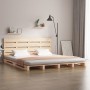 Estructura de cama madera maciza de pino 120x190 cm de , Camas y somieres - Ref: Foro24-3190500, Precio: 162,30 €, Descuento: %