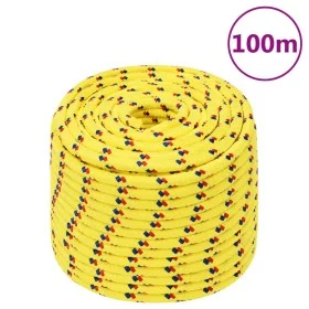 Yellow polypropylene boat rope 12 mm 100 m by , Ropes and metal cords - Ref: Foro24-152619, Price: 54,18 €, Discount: %
