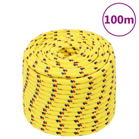 Cuerda de barco polipropileno amarillo 12 mm 100 m de , Sogas y cuerdas metálicas - Ref: Foro24-152619, Precio: 51,11 €, Desc...