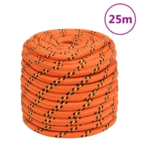 Orange polypropylene boat rope 16 mm 25 m by , Ropes and metal cords - Ref: Foro24-152678, Price: 27,68 €, Discount: %