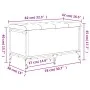 Banco con almacenaje madera ingeniería roble marrón 82x42x45 cm de , Bancos para recibidores y almacenamiento - Ref: Foro24-8...