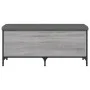 Banco con almacenaje madera ingeniería gris Sonoma 102x42x45 cm de , Bancos para recibidores y almacenamiento - Ref: Foro24-8...