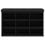 Banco zapatero madera de ingeniería negro 82x32x50 cm de , Bancos para recibidores y almacenamiento - Ref: Foro24-835104, Pre...